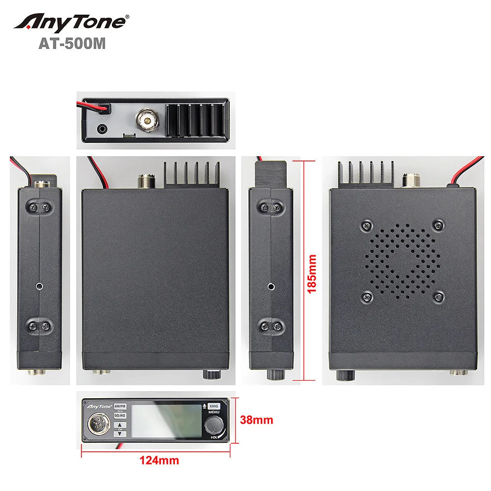 CB Mobile: AnyTone AT-500M 4W CB Radio AM FM VOX 12V Mobile Radio 10 MHappy Radios-500M 4W CB Radio