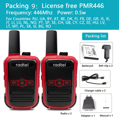 Mini Walkie Talkie Radtel RT12 Portable Two Way Radio PMR FRS Radio CoHappy RadiosMini Walkie Talkie Radtel RT12 Portable