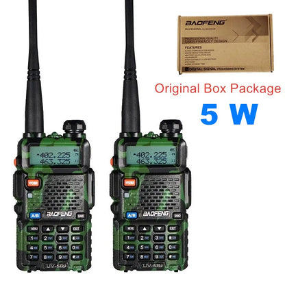 2pcs Real 8W Baofeng uv-5r Walkie Talkie High Power Portable Ham CB RaHam Radios