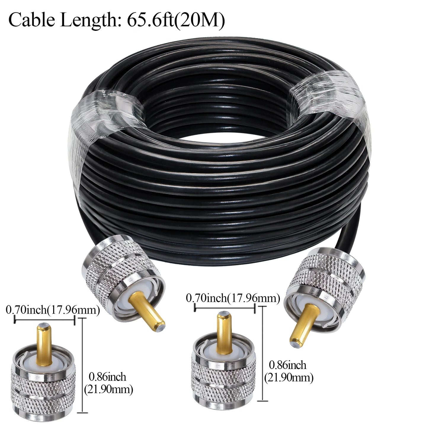 PL259 RG58 Cable CB Radio Cable SO239 UHF Male to Male Extension CableHappy RadiosPL259 RG58 Cable CB Radio Cable SO239 UHF Male