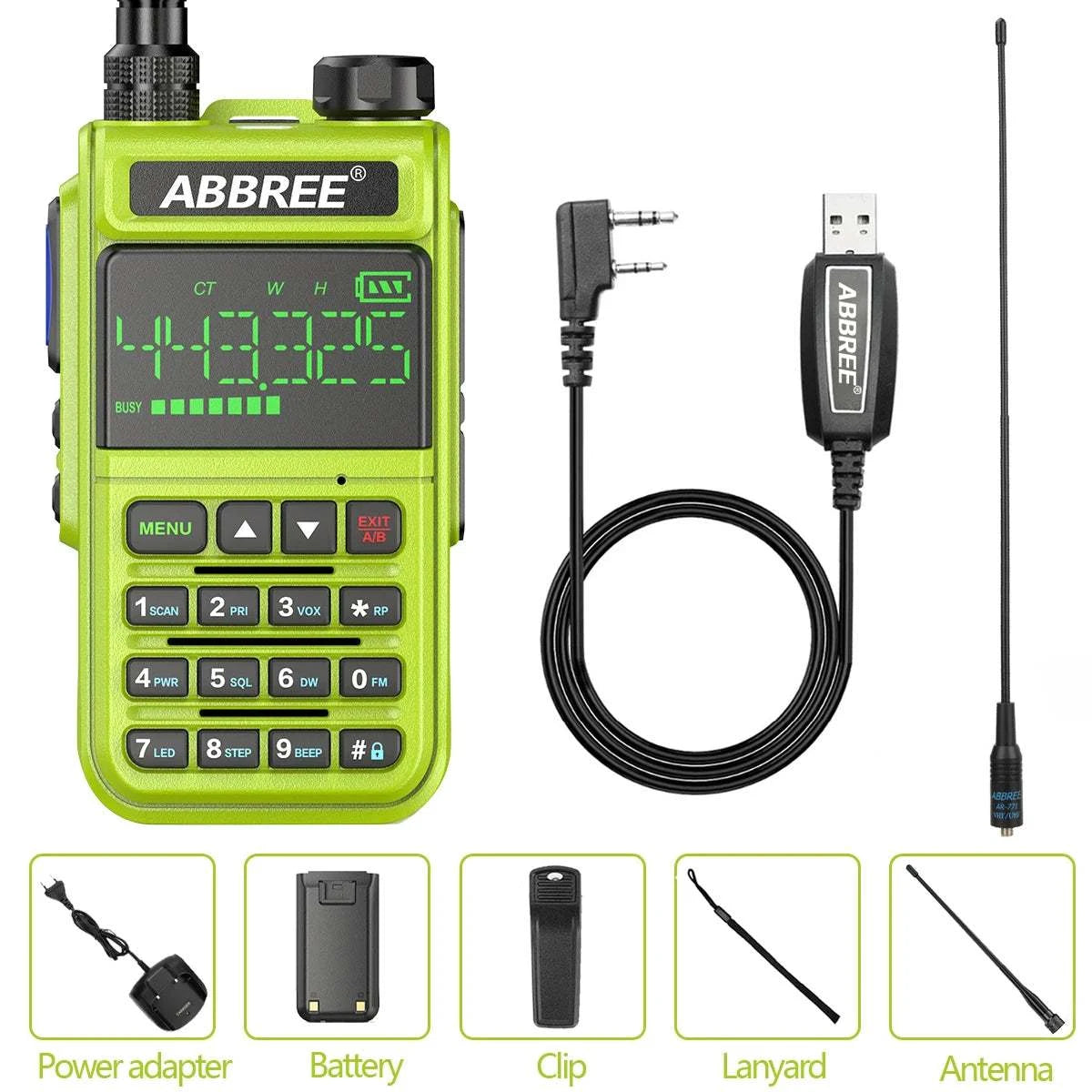 ABBREE AR-518 Air Band 108-660MHz  Walkie Talkie Wireless Copy FrequenHam Radios