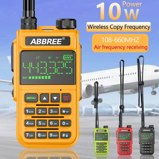 ABBREE AR-518 Air Band Full Band Wireless Copy Frequency Police ScanneHam Radios