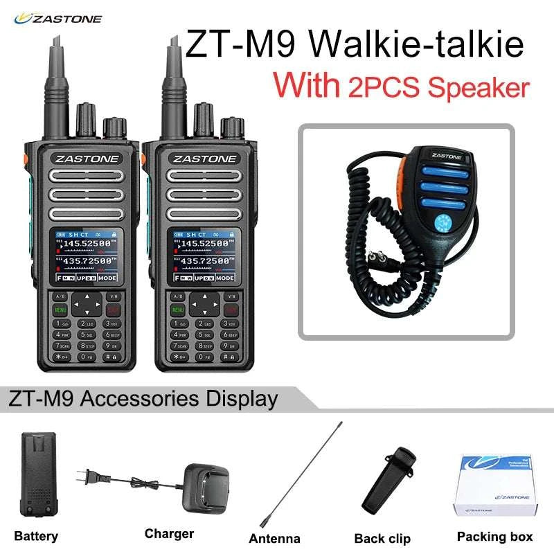 2PCS ZASTONE M9 10W Walkie Talkie Ham Amateur 2 Way Radio AM Air AviatHappy Radios2PCS ZASTONE M9 10W Walkie Talkie Ham Amateur 2