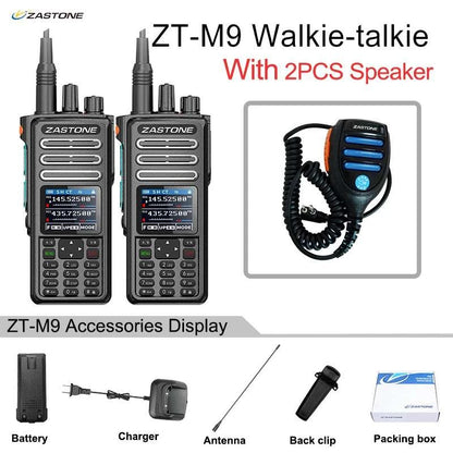 2PCS ZASTONE M9 10W Walkie Talkie Ham Amateur 2 Way Radio AM Air AviatHappy Radios2PCS ZASTONE M9 10W Walkie Talkie Ham Amateur 2