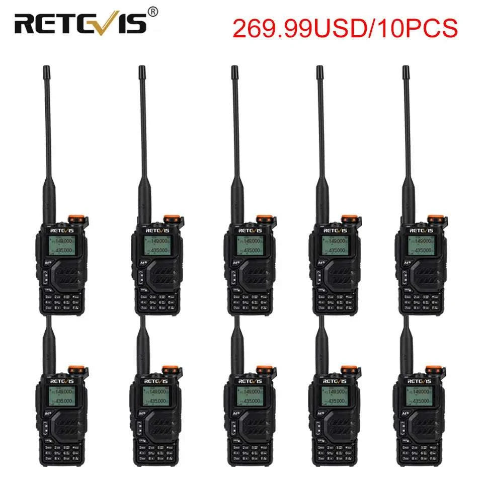 10PCS Retevis RA79 Walkie Talkie Airband Frequency Receiving UHF VHF DHam Radios