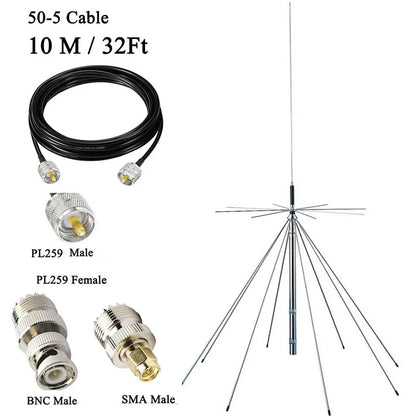 SignalPlus Discone Antenna D3000N Diamonds Scanner Antenna CB UHF VHF Ham Radios