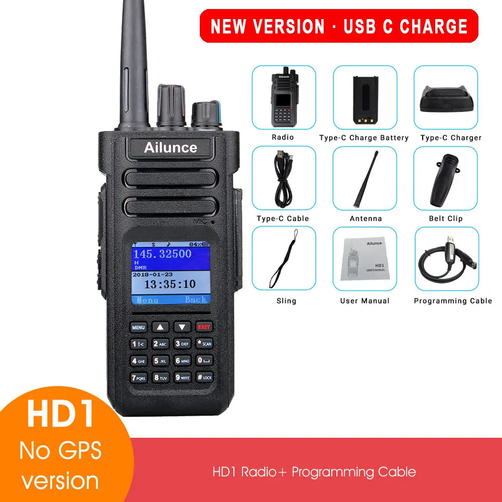 Ailunce HT: Ailunce HD1 DMR Digital Walkie Talkie Ham Radio Long RangeHam Radios