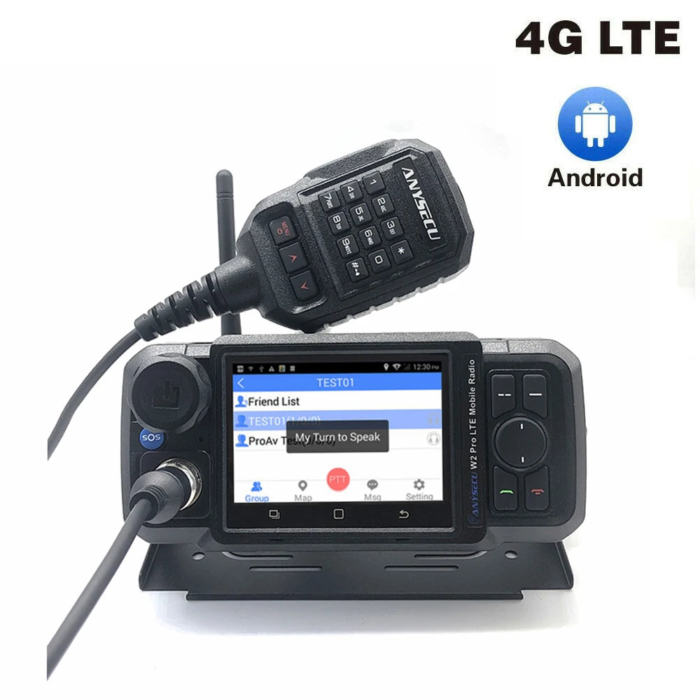 ANYSECU 4G-W2Pro 4G Network Radio N61 Android 7.0 LTE WCDMA GSM WIFI PTT Mobile Phone Work with Real-ptt Zello