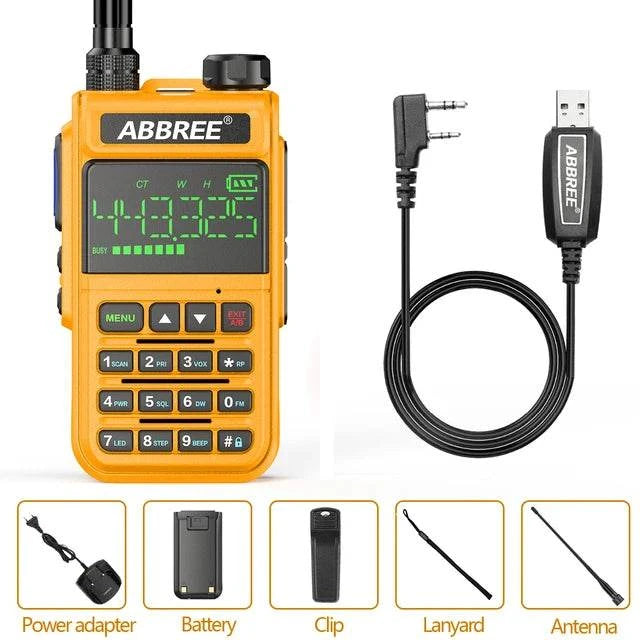 ABBREE AR-518 6 Bands Amateur Ham Two Way Radio 256CH Air Band Walkie Happy RadiosABBREE AR-518 6 Bands Amateur Ham