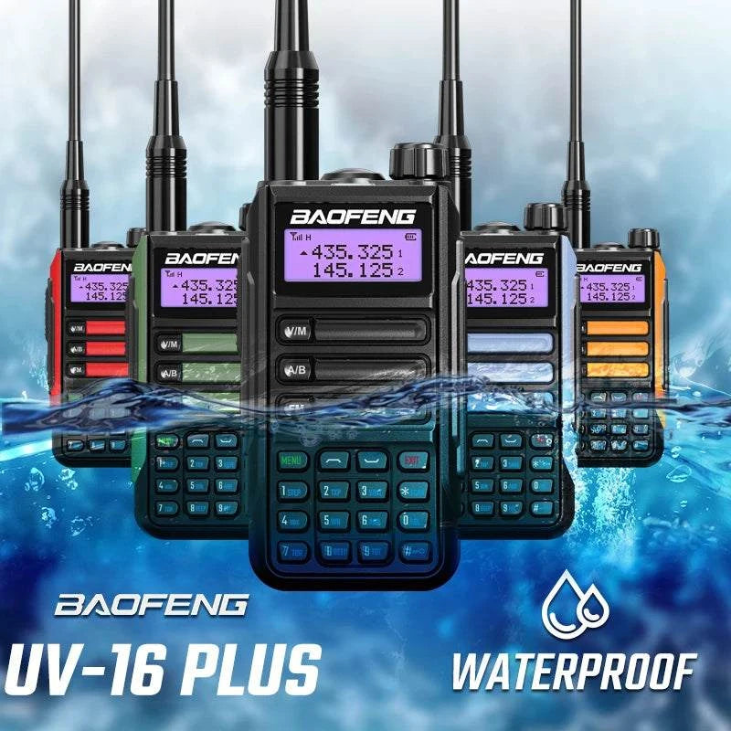 2PCS BAOFENG UV-16 PLUS Walkie Talkie Long Range High Power ProfesionaHappy Radios2PCS BAOFENG UV-16