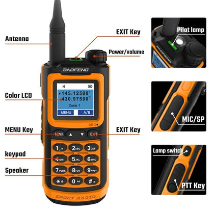 2023 Baofeng UV-20 Walkie Talkie Waterproof Dual Band High Power CB HaHam Radios