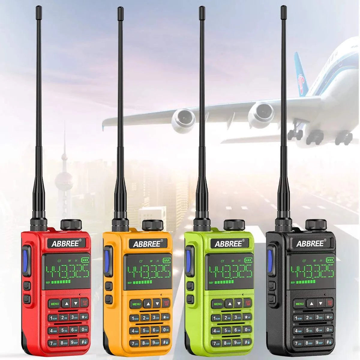 ABBREE AR-518 108-660MHz Air Band Walkie Talkie Wireless Copy FrequencHam Radios